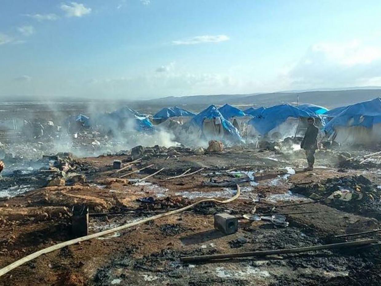 campo de refugiados destruido