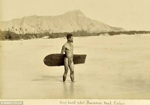 First Photo of Hawaiian Surfer