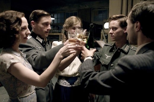 Programme Name: Generation War - Our Mothers, Our Fathers - TX: n/a - Episode: Ep 1 (No. 1) - Picture Shows:  Greta (KATHARINA SCH√úTTLER), Wilhelm (VOLKER BRUCH), Charlotte (MIRIAM STEIN), Friedhelm (TOM SCHILLING), Victor (LUDWIG TREPTE) - (C) ZDF - Photographer: -